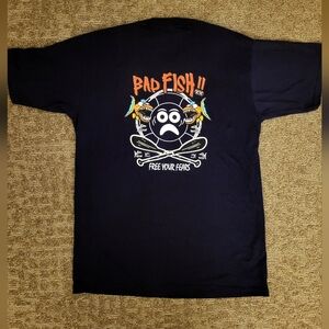 Vintage Punta Cana Funny Bad Fish Graphic Tee – 100% Cotton – Rare Design, Large